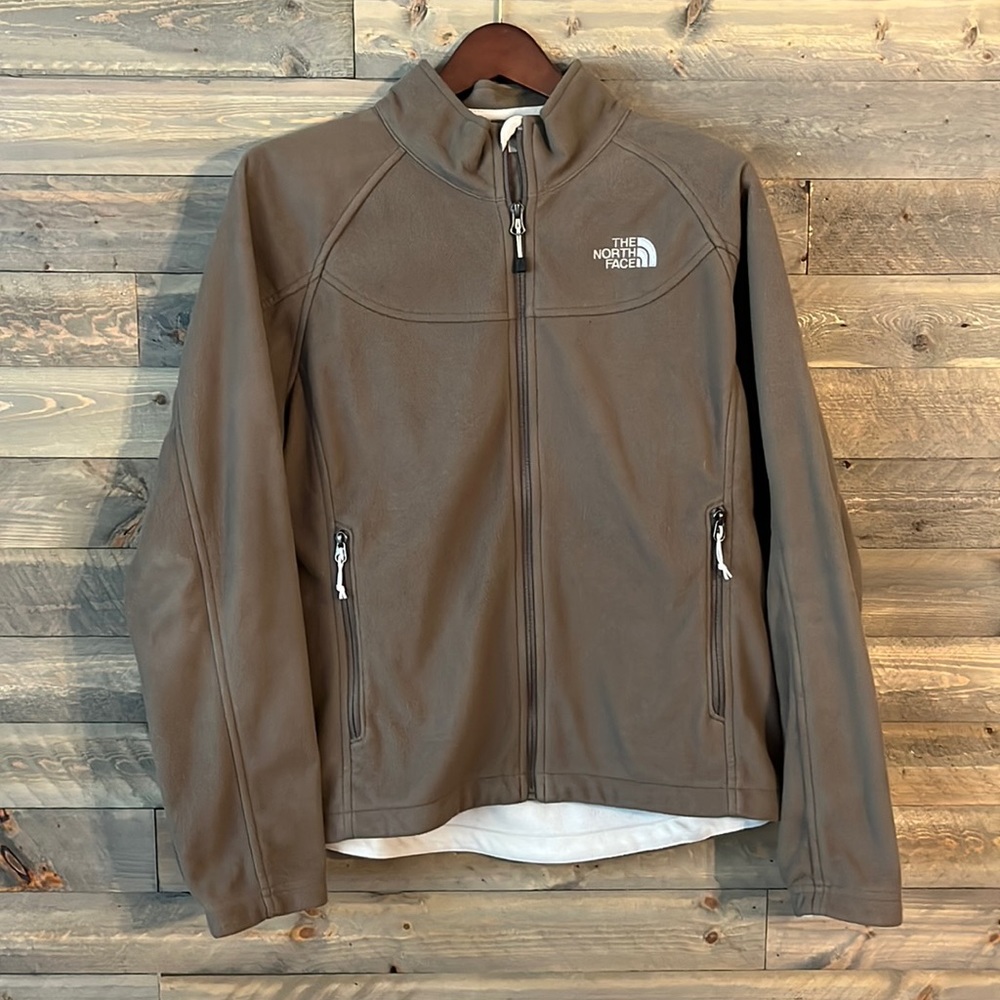 Gently worn The North Face Fleece - taupe - large